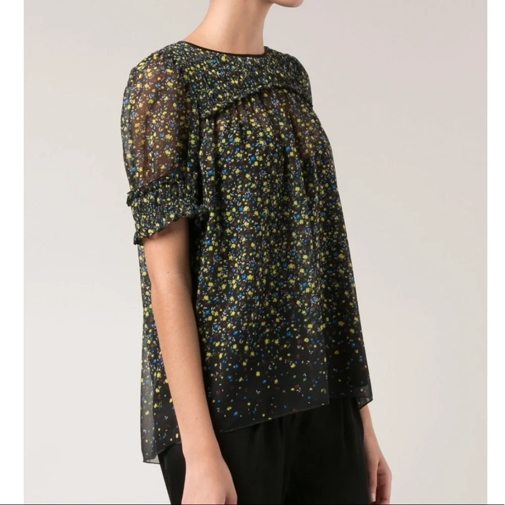 Marc Jacobs Flower Print Top Size 4 - Picture 2 of 8